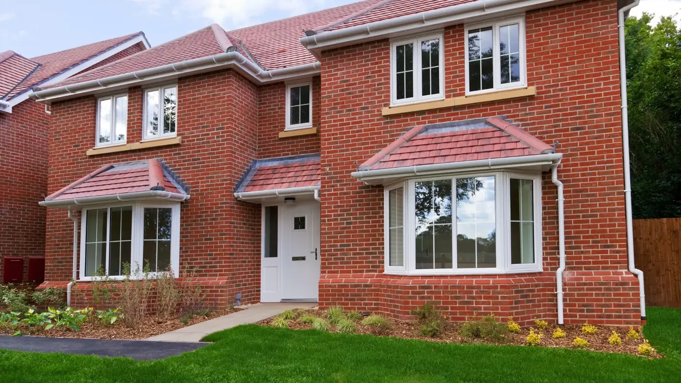 Clean windows on a red-brick detached house in Stevenage